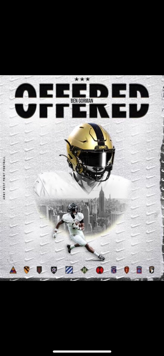 After an incredible visit I am beyond blessed to announce I have received a scholarship offer to play Football at Army West Point!! #GoArmy #BeatNavy