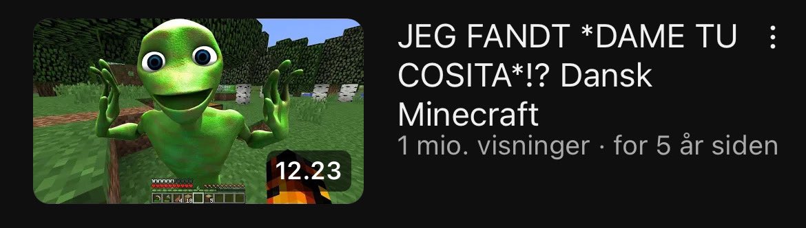 Spyplant's tweet photo. Så har min mest populære video endelig ramt 1.000.000 visninger! Det er helt vildt at tænke på, at en så dum idé til en video (og endda en ikke-musikvideo), kan ramme den slags visninger 🥳 https://t.co/G9evlbmiv7