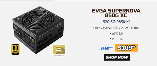 EVGA’s ATX 3.0 850 watt XC power supply is on sale for $109.99!  Get yours Newegg today! For a limited time and while supplies last! newegg.com/evga-xc-series… #ATX3 #PCIE5