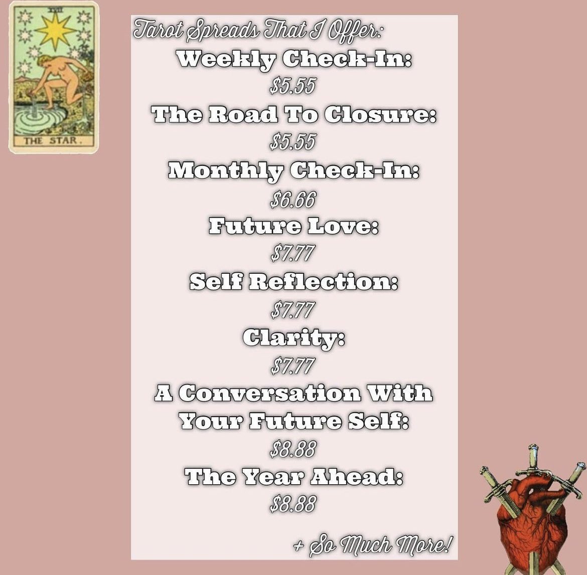 AngelicIns's tweet photo. my books are open for affordable, same-day tarot readings!
-
my tarot services start at $2.22 &amp; don’t go over $10.10! all of my services are buy one, get one free!
-
my dms are open for anyone interested! 🤍 https://t.co/ZymWRXa944