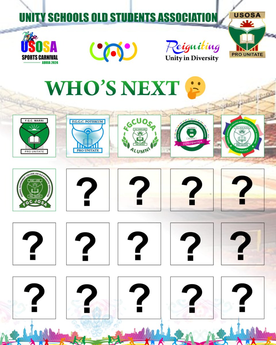 USOSAonline's tweet photo. Greetings Distinguished USOSAns,

The second edition of the Unity Schools Old Students Association (USOSA) Sports Carnival, Abuja 2024, is here!

This epoch-making event will hold on Friday 26th April  at IBB Golf Club, and Saturday 27th April, 2024 at the Moshood Abiola National https://t.co/6dTiqyi28z