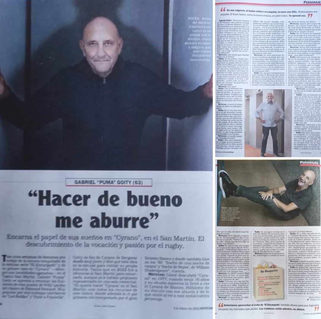 sergei_nunez's tweet photo. Hoy, mi entrevista en @noticiasrevista a #GabrielGoity, pronto a retomar el papel de sus sueños, #Cyrano. Su labor en #ElEncargado, un film sobre el atentado de la AMIA y su pasión por el rugby.
#Periodismo #Entrevista #GabrielPumaGoity #Teatro #CyranoDeBergerac #Series #Cine https://t.co/ixhpkWJVpO