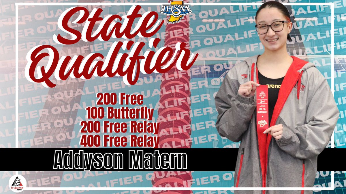 cg_sports's tweet photo. With her times today, Addyson Matern qualified in two individual events for the state finals -- the 200 Free and the 100 Fly -- in addition to the two winning relays. https://t.co/RBiRVfhEO0