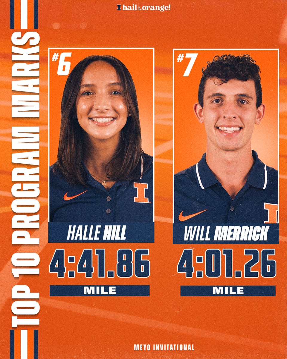 IlliniTrackXC's tweet photo. Leaving Notre Dame with 5️⃣ more top-10 marks.

#Illini I #HTTO I @JordanKoskondy I @jackriberts I @hallehilll https://t.co/JMcSos46da
