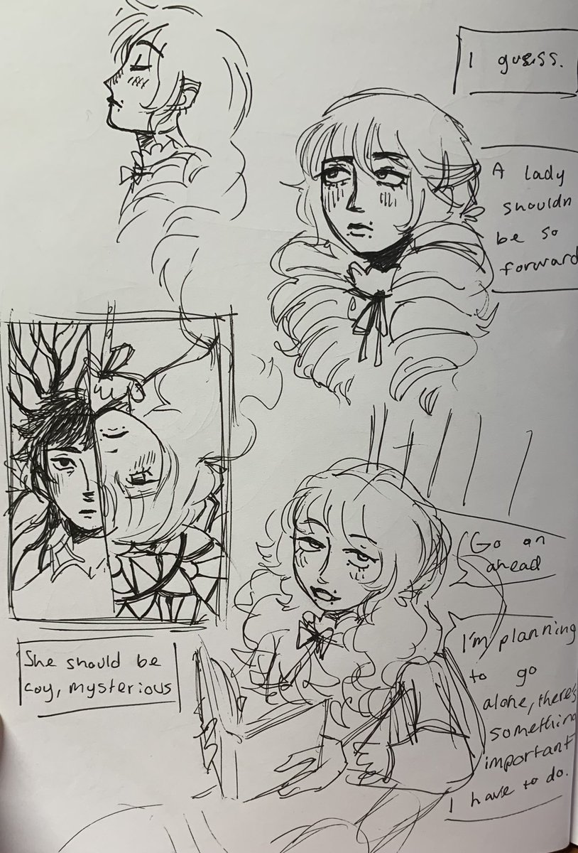 Sketchbook doodles and unfinished comic i might make digital 