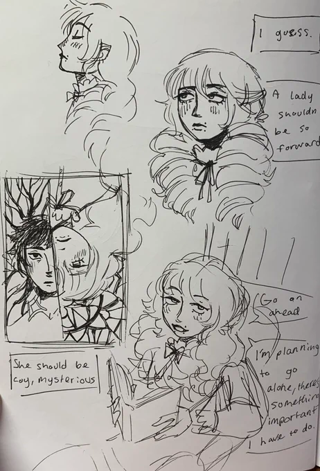 Sketchbook doodles and unfinished comic i might make digital 