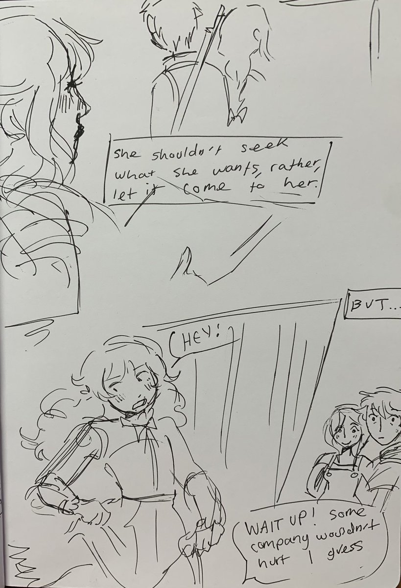 Sketchbook doodles and unfinished comic i might make digital 