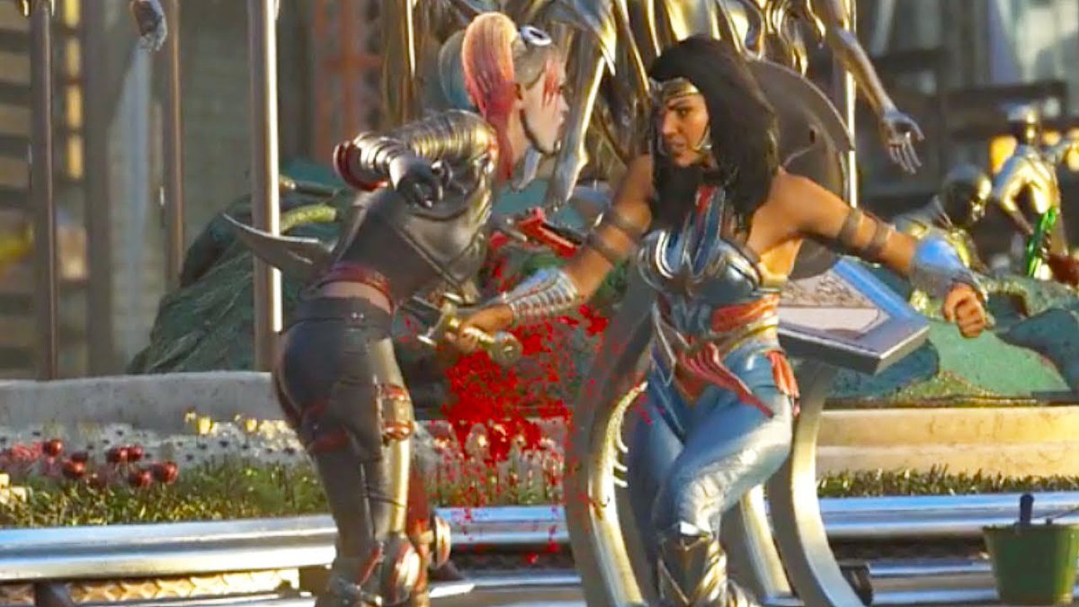 THEMYSCIRALORE's tweet photo. I don’t want to hear about how Wonder Woman’s positive treatment in SSKTJL was unfair when we had to endure *this* for years. An entire of generation was almost convinced that this was how Diana acts normally😭 https://t.co/4gK3HLAQ9w