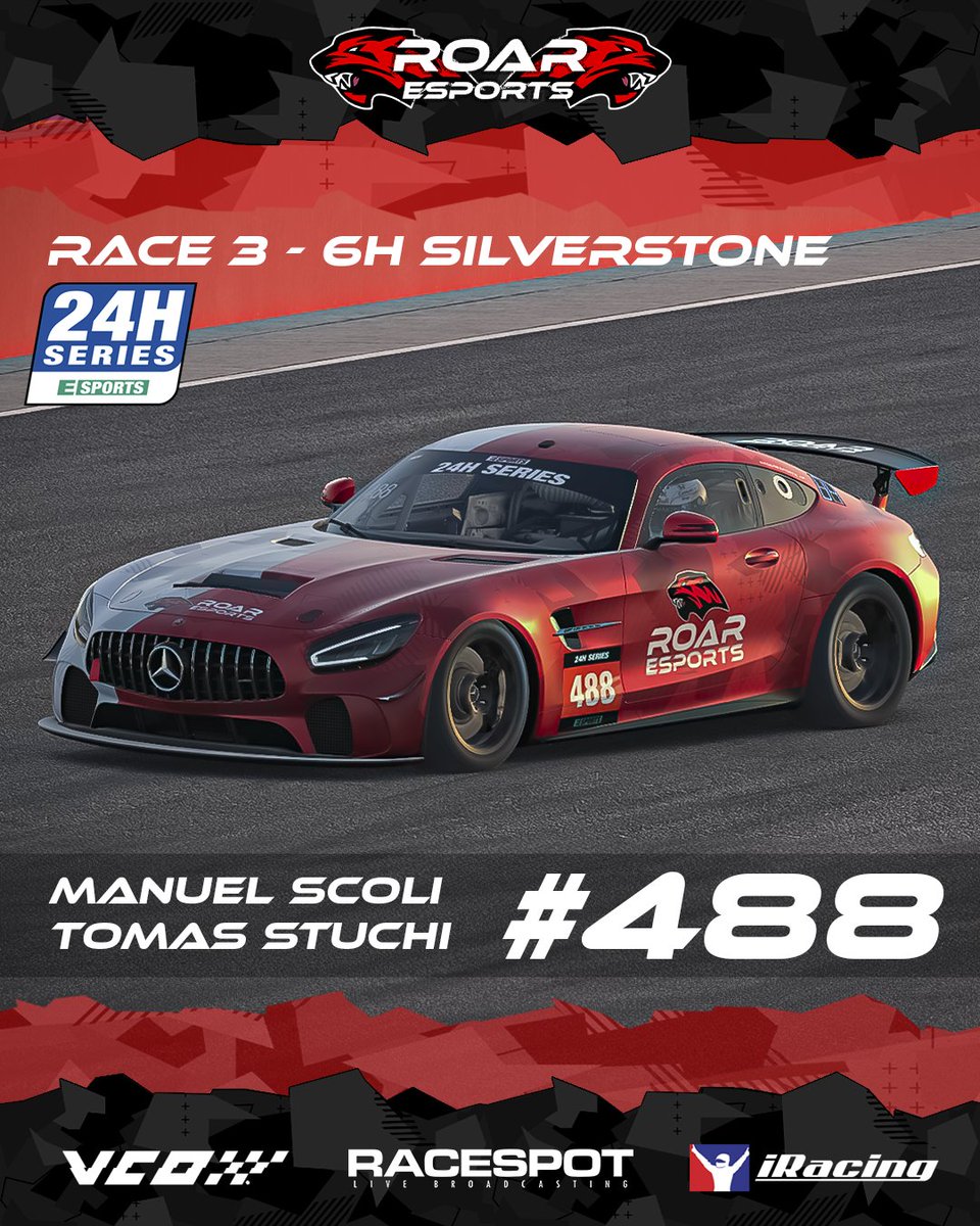 TOMORROW 🔥 6H SILVERSTONE - <a href="/24H_ESPORTS/">24H SERIES ESPORTS</a> 

Drivers 4⃣8⃣8⃣
<a href="/ManuelScoli/">Manuel Scoli</a> 🇦🇷
<a href="/toto_stuchi/">Tomas Stuchi Lutz</a> 🇦🇷

Domingo 11:00 hs ARG👇 <a href="/RaceSpotTV/">RaceSpot TV</a> 
youtube.com/watch?v=nIE9eN…

#GoROAR #Simracing