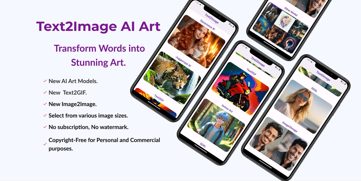 play.google.com/store/apps/det…
🎨✨ Elevate your print-on-demand game with Text2Image - the AI Art Generator bringing your visions to life! 💡 Design red-hot t-shirts and more with ease and free copyright! 👕🔴 #AI #Art #PrintOnDemand #TShirtDesign #FreeCommercialUse