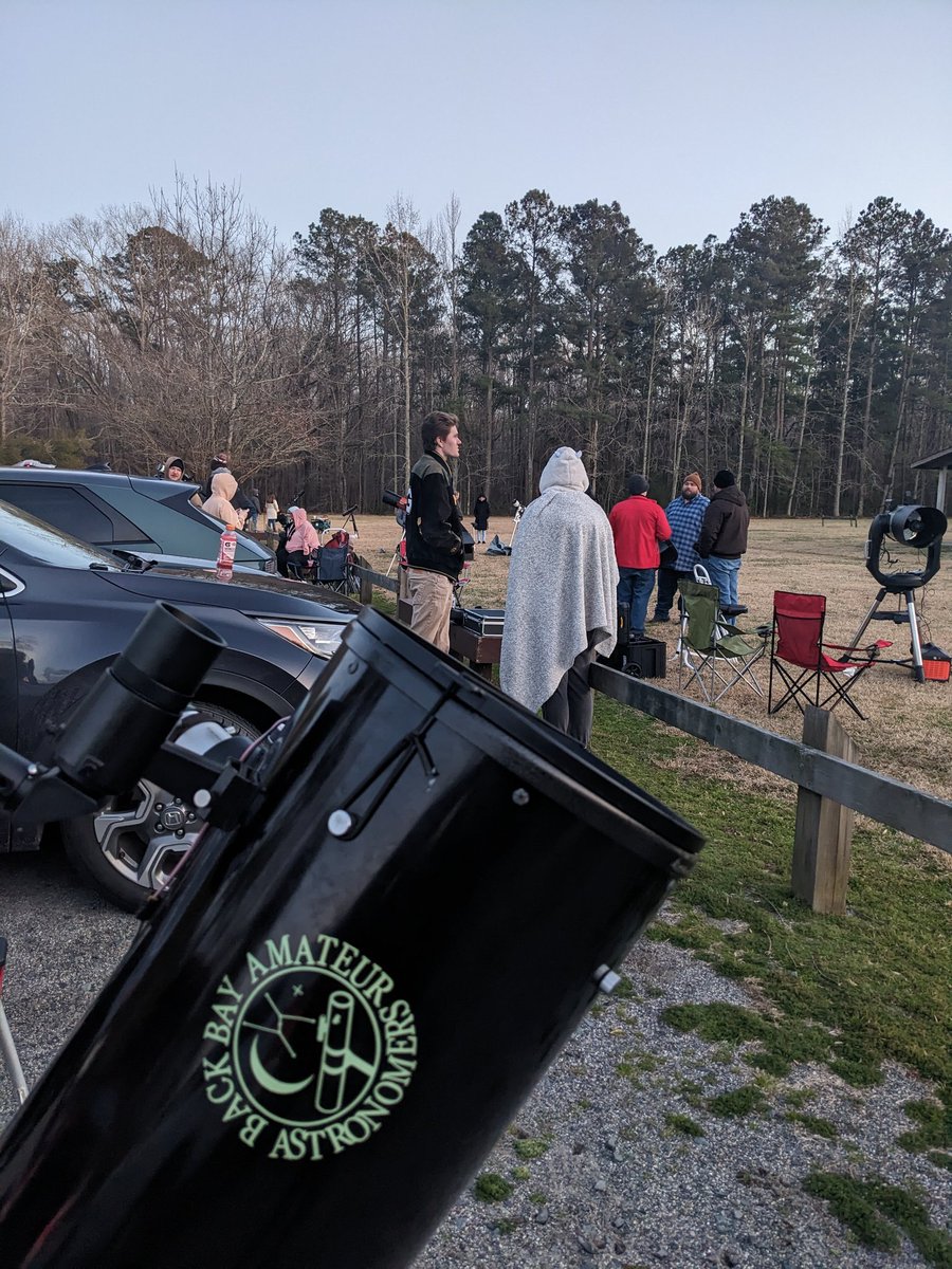 The weather is cooperating and conditions look great. Feel free to come to the Northwest River Park and look through the dozen+ telescopes set up for the public tonight.
 #BBAA #astronomy #backbayastro #outreach