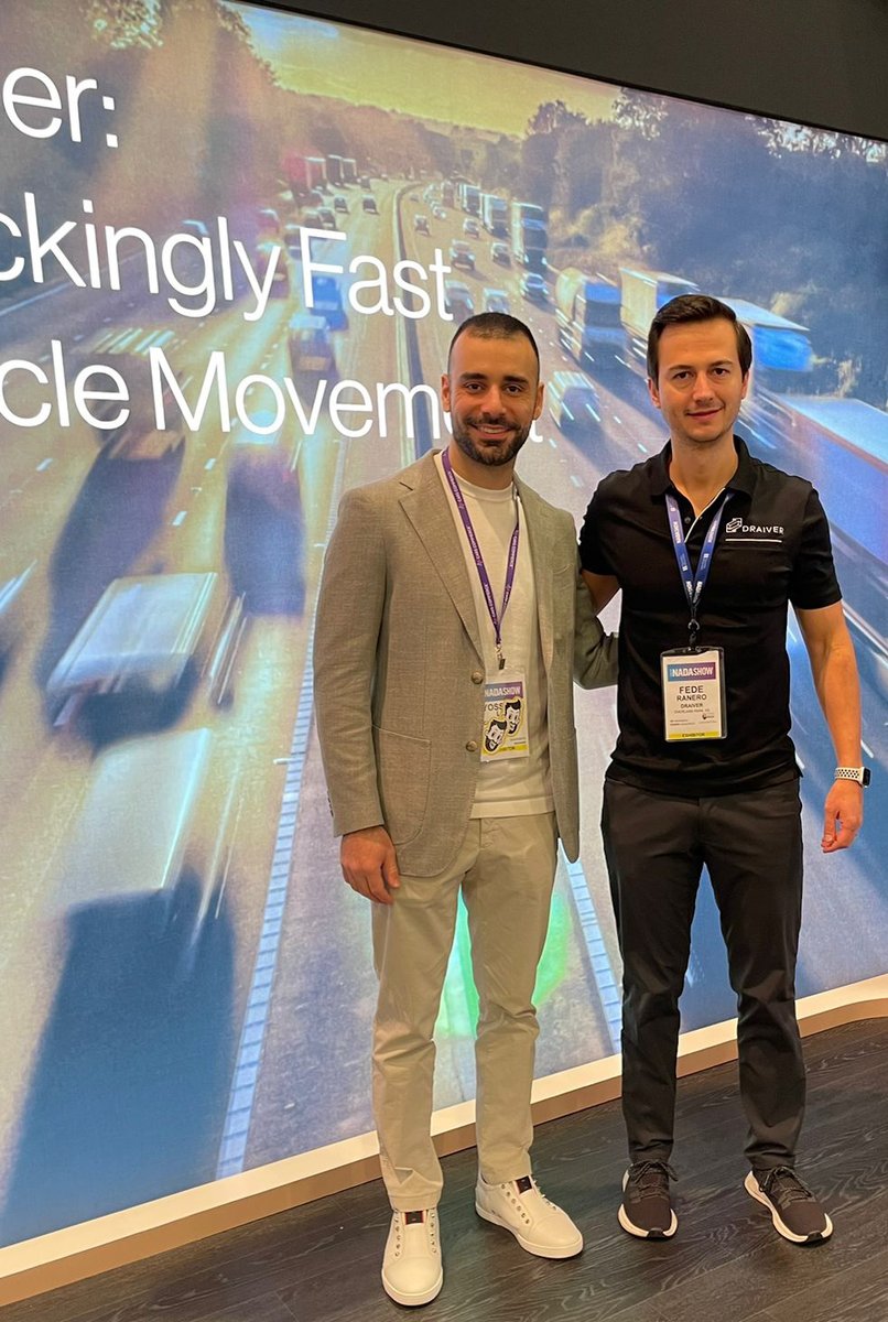 Great to kick off NADA this morning with @GuyDealership. Looking forward to sharing more on how we're changing the vehicle-movement game with @yossixciii , who values data, insights and transparency just as much as we do.