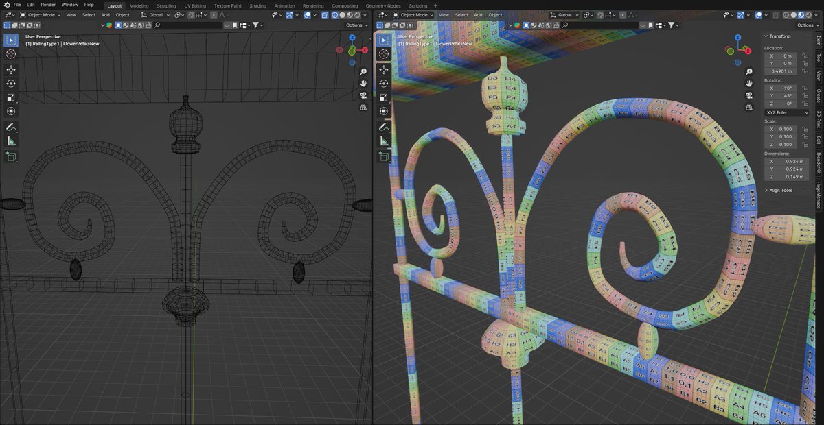 AlessioRegal's tweet photo. Here is my latest work in progress building new 3D railings models in #Blender for the Unity asset store. 

#3dmodeling #blendercommunity #3dmodel #digitalart #unity #wip #workinprogress #3dart #railingdesign

https://t.co/xKNjlsmoHy https://t.co/3Dl3clToQq