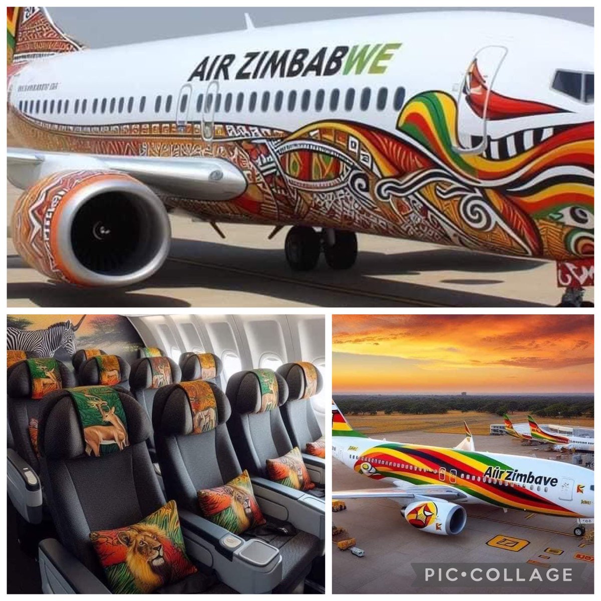 owenmorgs's tweet photo. These photos are not real, just a simple #creative mockup. Air #Zimbabwe today only has one plane. Just like the country itself, the airline is a victim of bad management, incompetence and is no longer viable. #Rhodesia #AnotherDayAnotherDesignDollar https://t.co/g5DpG345NM