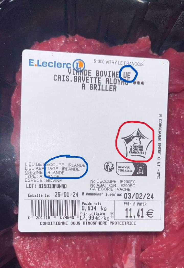 Lisez bien les étiquettes