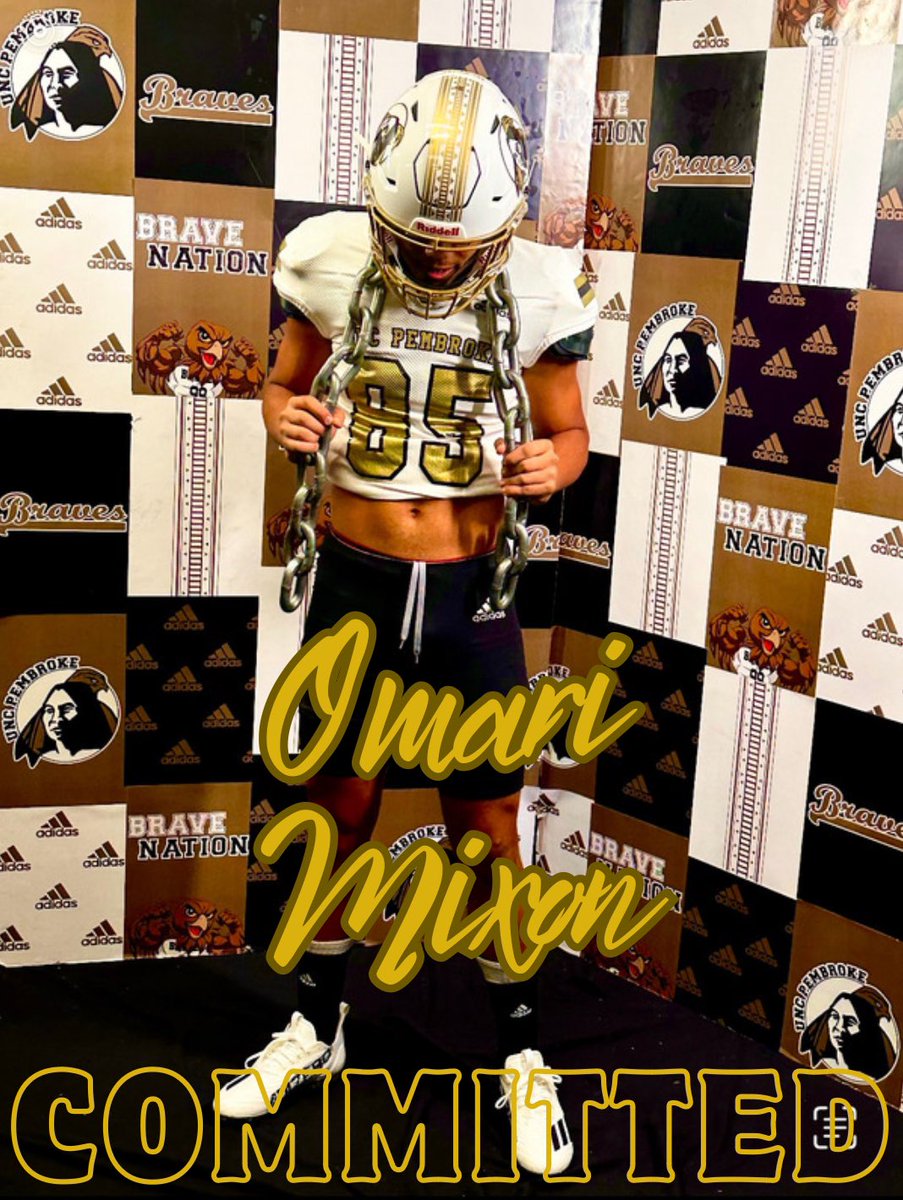 After a great Visit today with <a href="/CoachHallUNCP/">Mark Hall</a> <a href="/Coach_Denson863/">TJ Denson</a>  I have found my Home!! %1000 Committed!  <a href="/UNCP_Football/">UNCP Braves Football</a>
