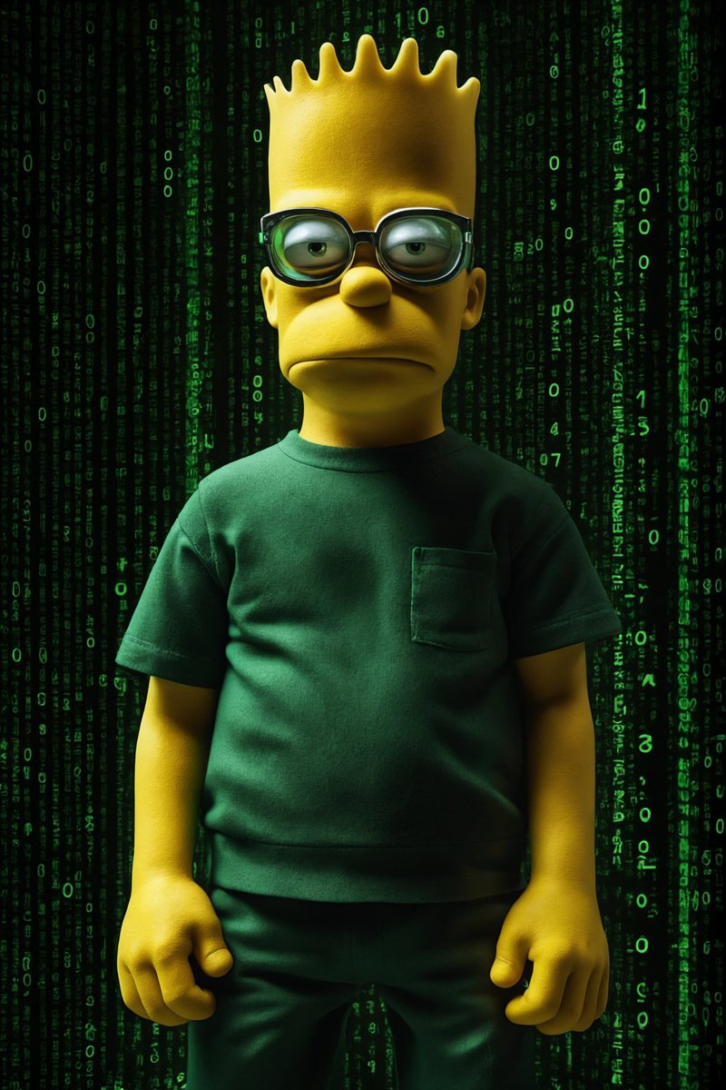 MojoYates_SL's tweet photo. In your cinema soon:  
"The Bartix" 🤪 

https://t.co/Os5rj78HyC via @opensea 

#MakeArtNotWar #openseaartists #nftart #nftcommunity #nftcollectors #nftartist #nftcollectors #nftdrop #nftcollectibles #digitalart #opensea #art #OpenseaNFTs #AIArtwork #Cyberpunk2077 https://t.co/UdzBY0AVwA
