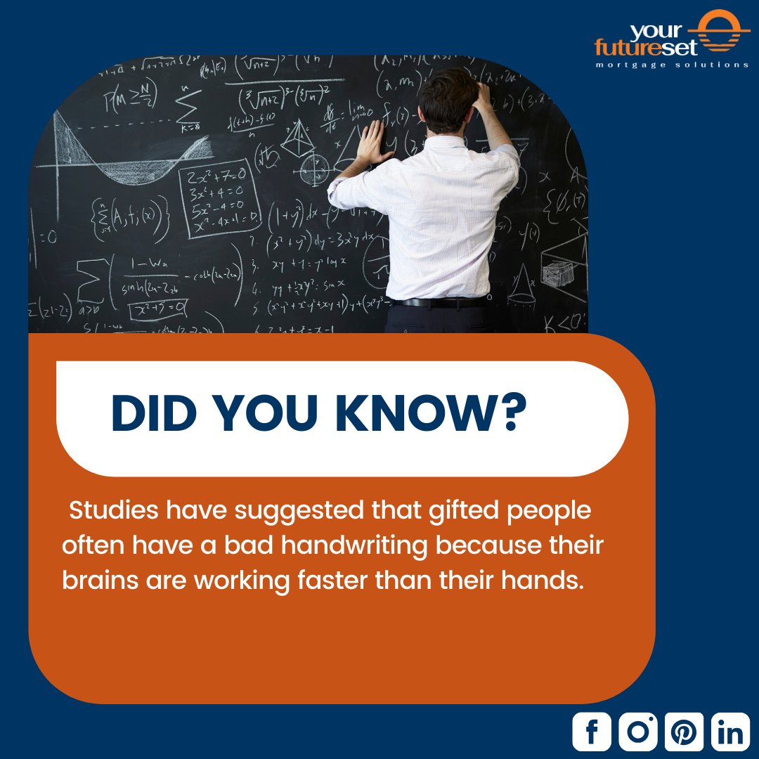 'Did you know? Gifted minds may struggle with handwriting due to their rapid cognitive processing! 🧠✍️ Embrace the quirks of brilliance this Sunday.

#yourfutureset#GiftedMinds#BrainVsHand