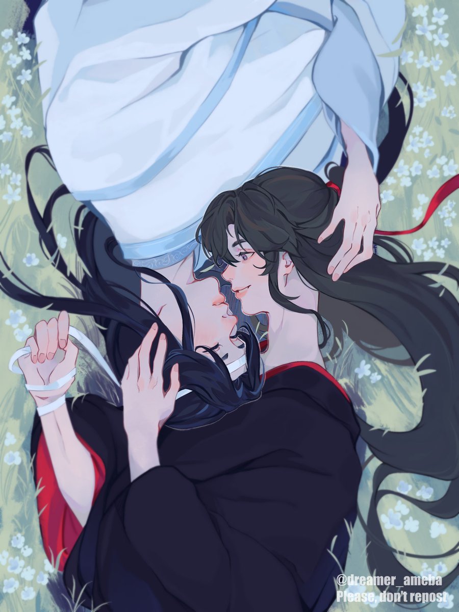 dreamer_ameba's tweet photo. "Mantengámonos así de cerca por siempre..." ♡

#wangxian #mdzs #fanart https://t.co/krGKTf00xy