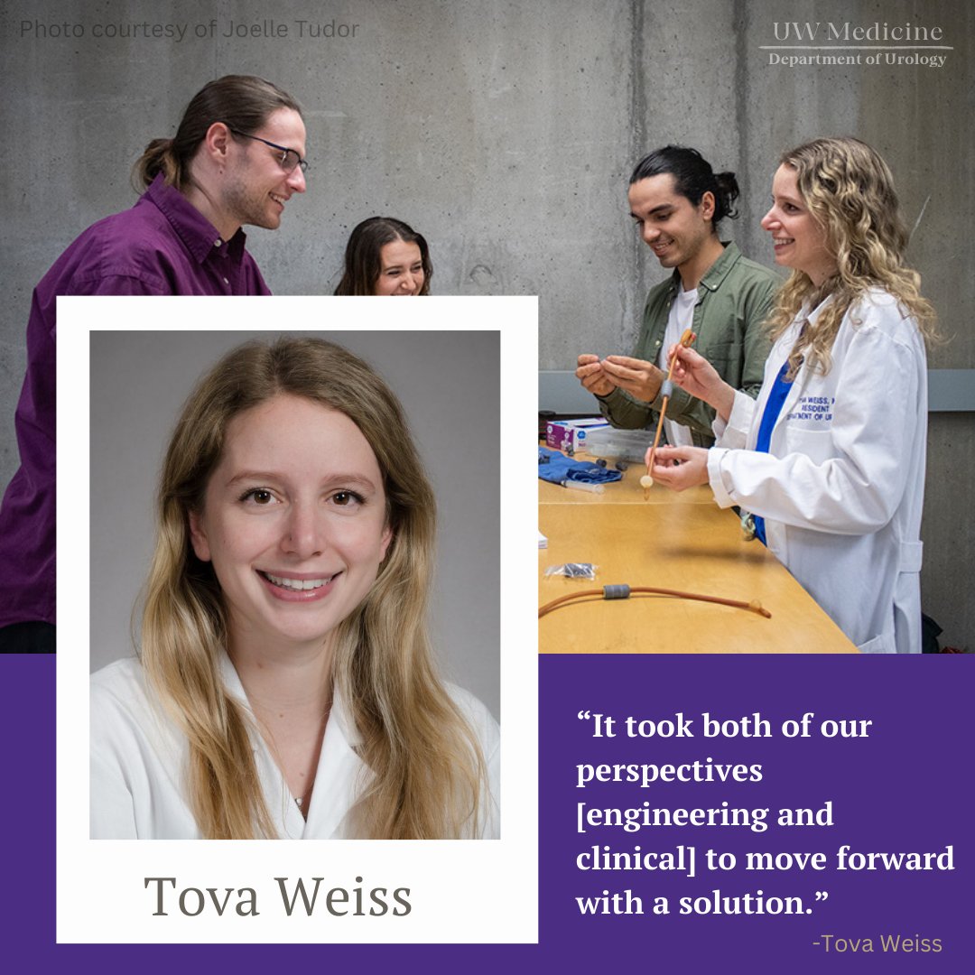 UW Urology (@uwurology) on Twitter photo So proud of our very own @tovalLweiss for making urinary catheters safer with CathConnect. Her collaboration between <a href="/uwengineering/">UW Engineering</a> and <a href="/UwUroResidents/">UWUrologyResidents</a> has made great strides towards improving medicine. Read more about CathConnect⬇️
me.washington.edu/news/article/2… So proud of our very own @tovalLweiss for making urinary catheters safer with CathConnect. Her collaboration between <a href="/uwengineering/">UW Engineering</a> and <a href="/UwUroResidents/">UWUrologyResidents</a> has made great strides towards improving medicine. Read more about CathConnect⬇️
me.washington.edu/news/article/2…