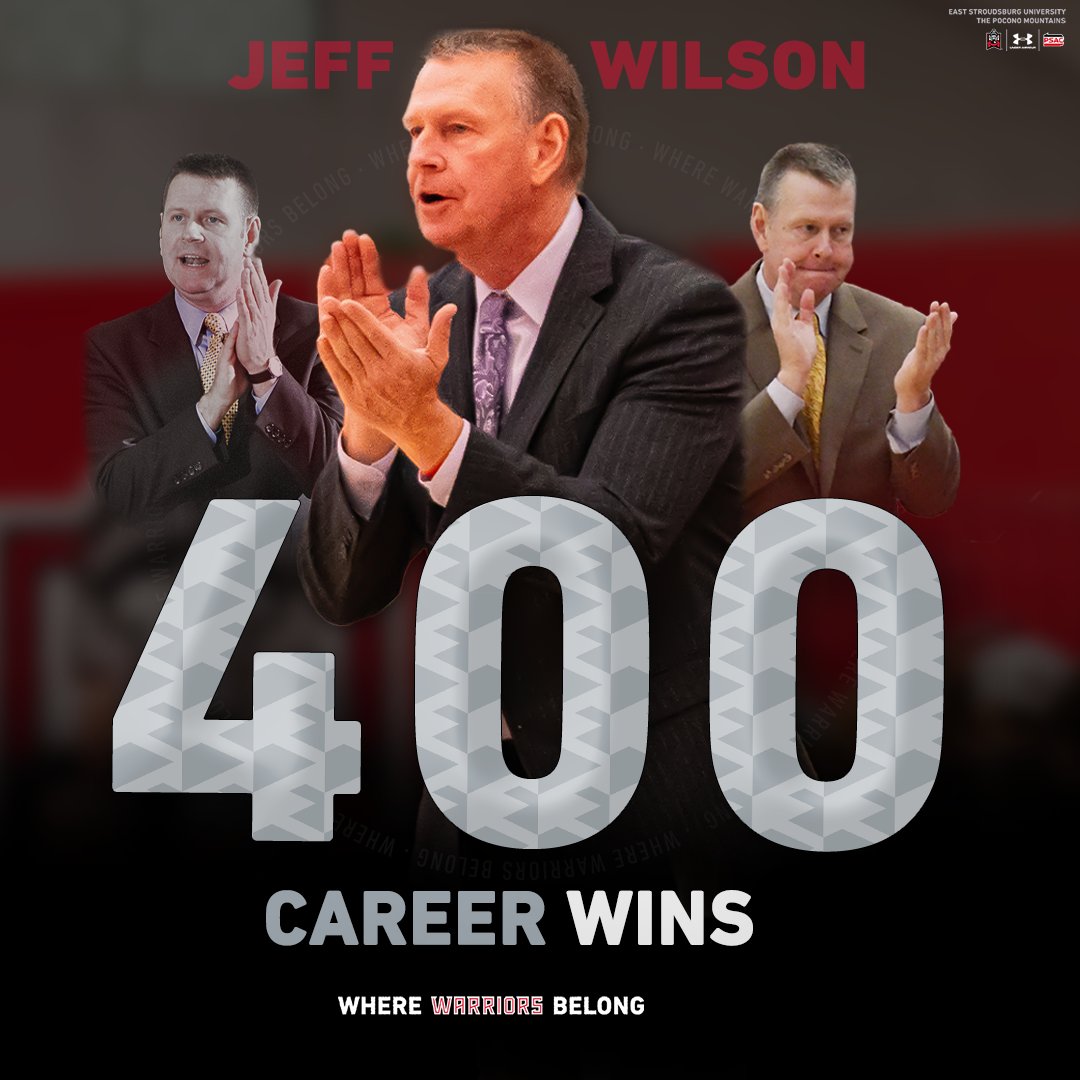 ESU Warriors (@esuwarriors) on Twitter photo 400 VICTORIES AND COUNTING for ESU alumnus and <a href="/ESUMBB/">ESU Men's Basketball</a> all-time wins leader <a href="/ESUCoachWilson/">Jeff Wilson</a> 🕷️
#WhereWarriorsBelong 400 VICTORIES AND COUNTING for ESU alumnus and <a href="/ESUMBB/">ESU Men's Basketball</a> all-time wins leader <a href="/ESUCoachWilson/">Jeff Wilson</a> 🕷️
#WhereWarriorsBelong