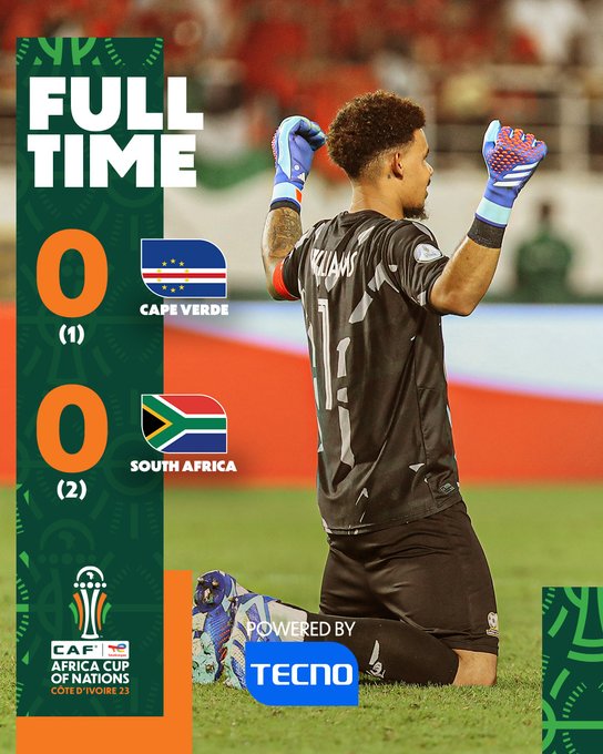 South Africa Won on Penalties! 🔥🔥🔥 

#AfCON2023 #CPVRSA #CAF2023 #African