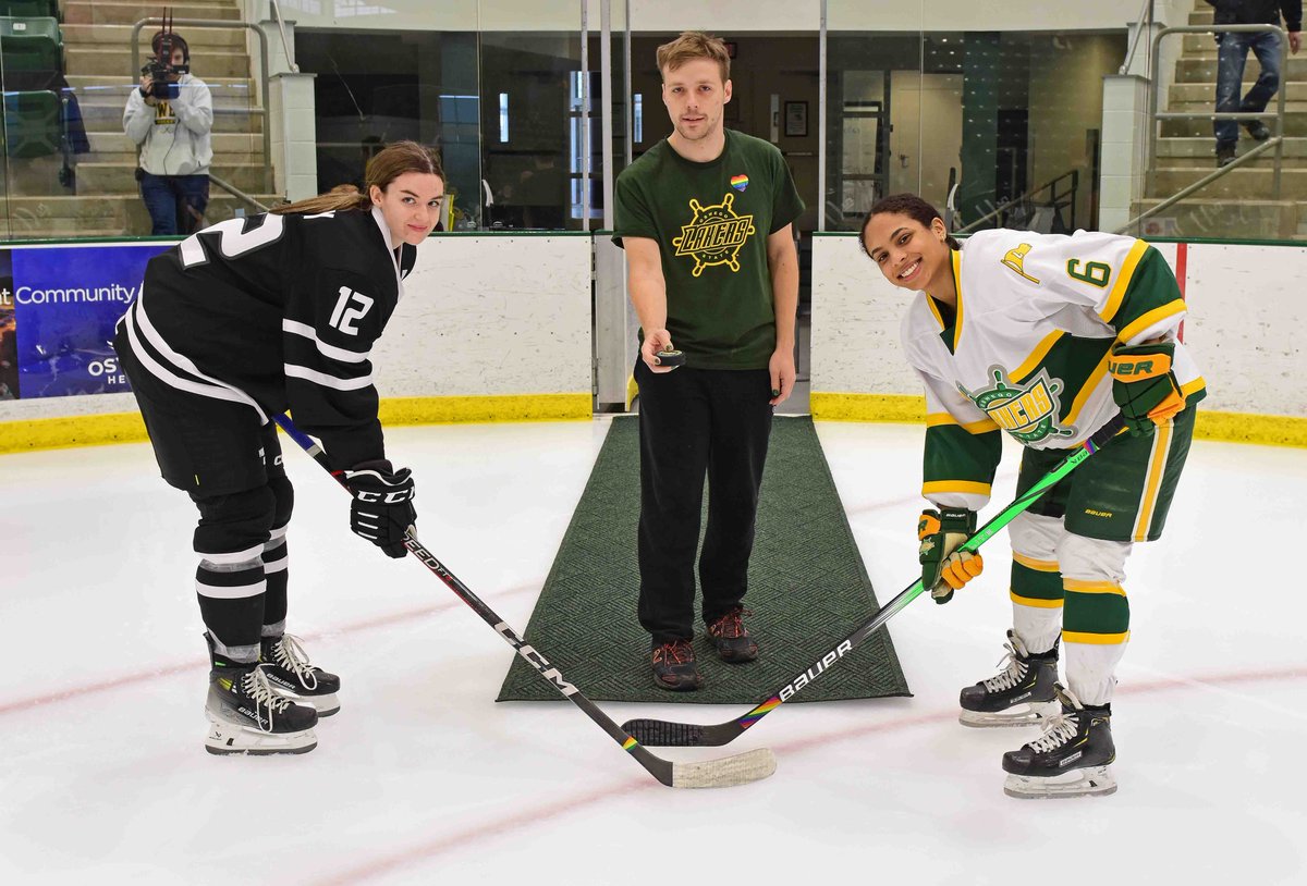 <a href="/OswegoAthletics/">Oswego State Lakers</a> <a href="/OswegoWHockey/">Oswego Womens Hockey</a> Pride Day Puck Drop!