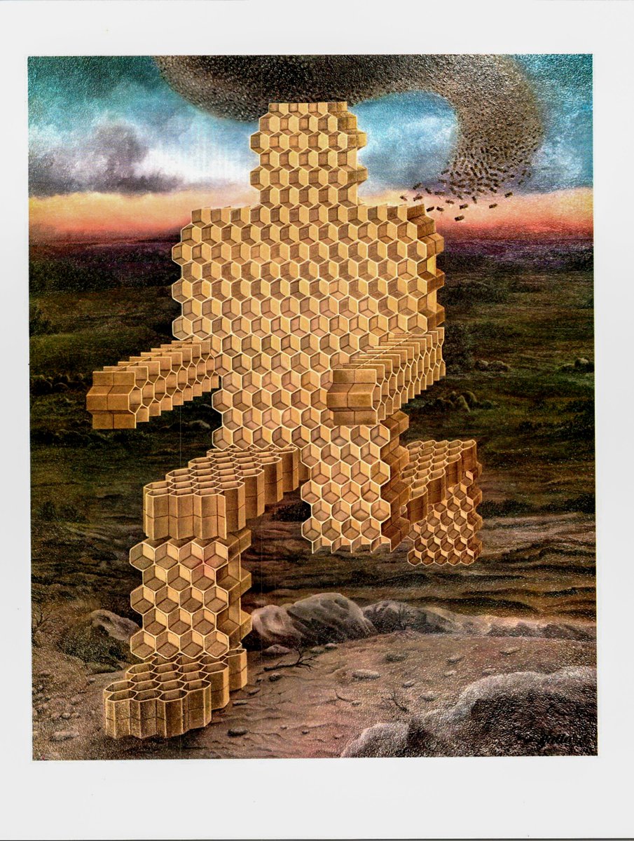 HudsonPulp's tweet image. Gervasio Gallardo Vintage art book page Honeycomb man running from his bees etsy.com/listing/125533…
 #DecorativeArts #ReadyToFrame
