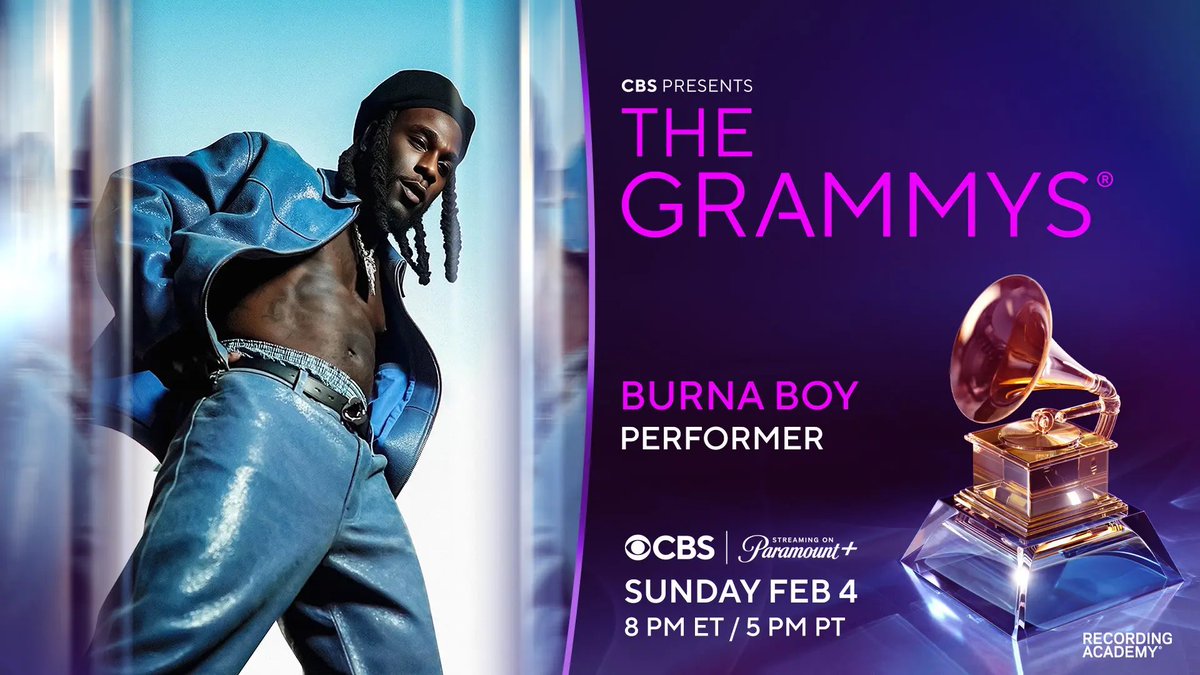 MUST WATCH: We are excited to see #BurnaBoy create history being the first African artist to perform at the #GRAMMYs tomorrow. 🇳🇬