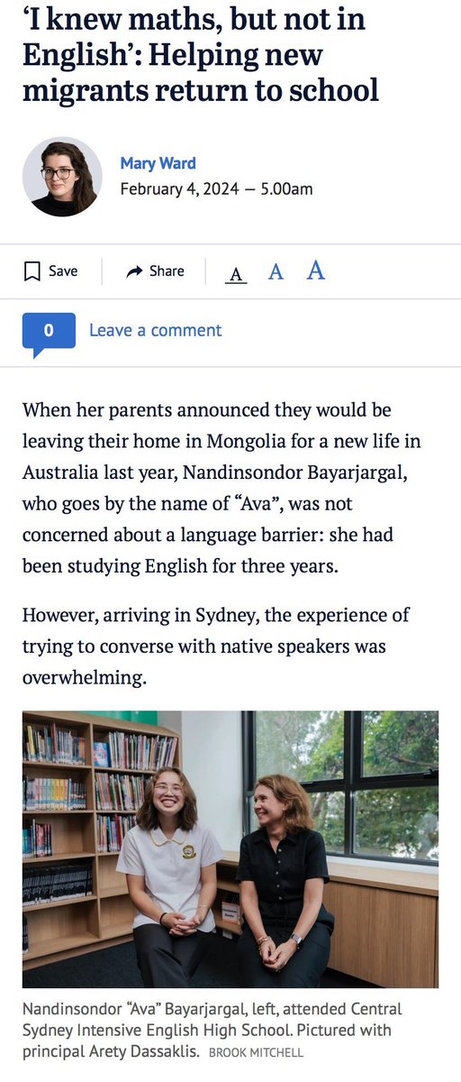 2270+ students who recently arrived in NSW are studying in the <a href="/NSWEducation/">NSW Dept of Education</a>’s 16 intensive English centres this term, starting their journey towards enrolment in a mainstream high school. Important support for our students to set them up for success! theage.com.au/national/nsw/i…