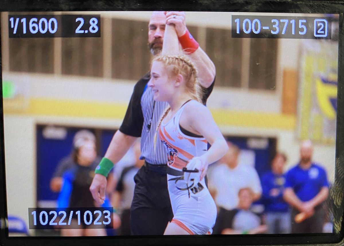 CarterEckl's tweet photo. Douglas’ Ella Kavanagh is your girls Northern Nevada all-region 100-pound champ thanks to a first period pin. 

She will be the No. 1 seed from the North, heading into the state tournament. https://t.co/kXWrupTD9S