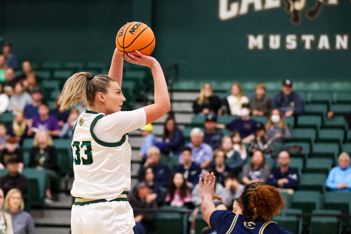 CalPolyWBB's tweet photo. Still within an arm's reach, down just 35-32 as we reach the third quarter media timeout.

Amanda Olinger (8 pts) reset her season high mark, and we're not even close to being done!

#RideHigh https://t.co/qWNR9aIPOz