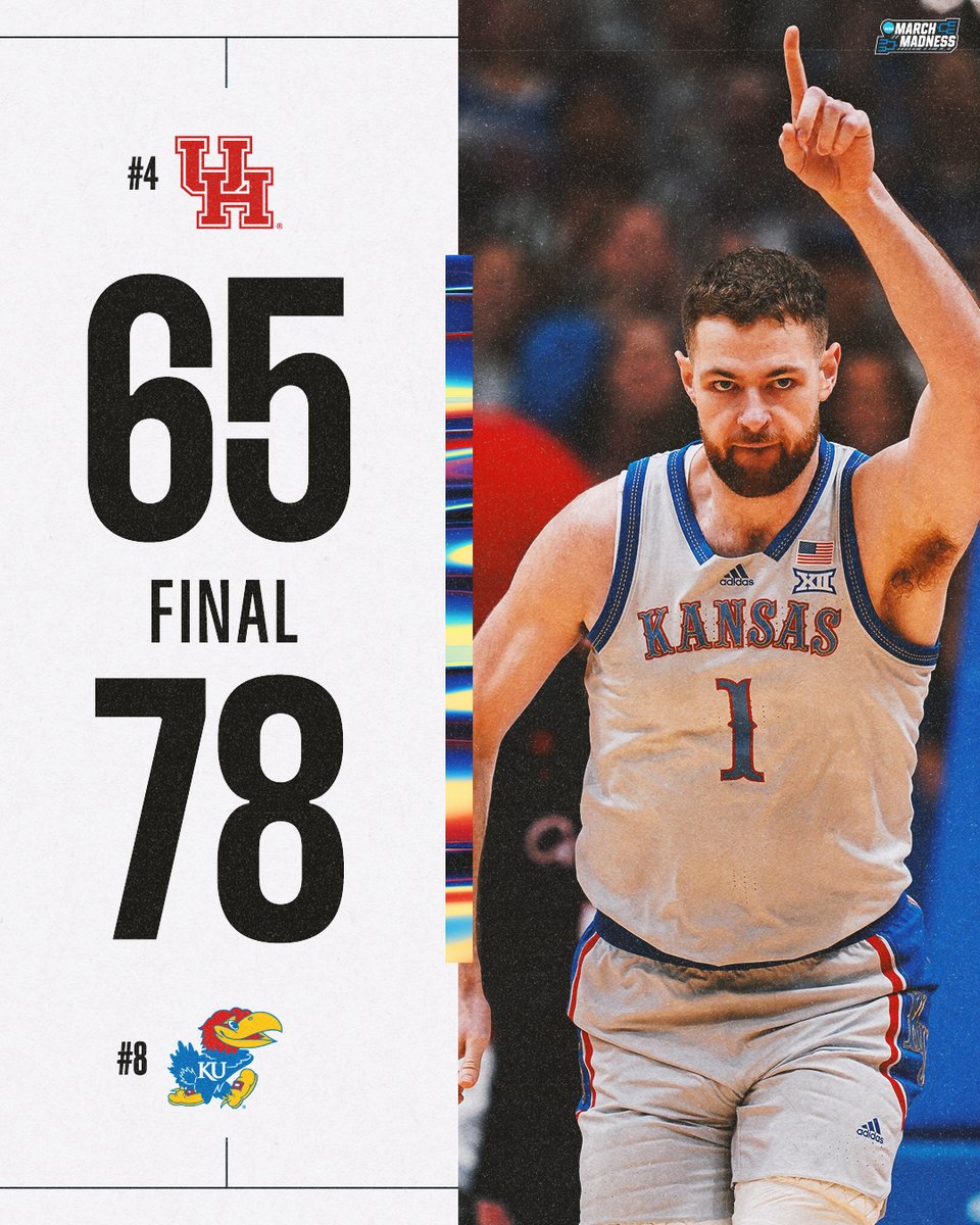 ROCK. CHALK. 😤 No. 8 Kansas makes a STATEMENT at home, taking down No. 4 Houston 🔥