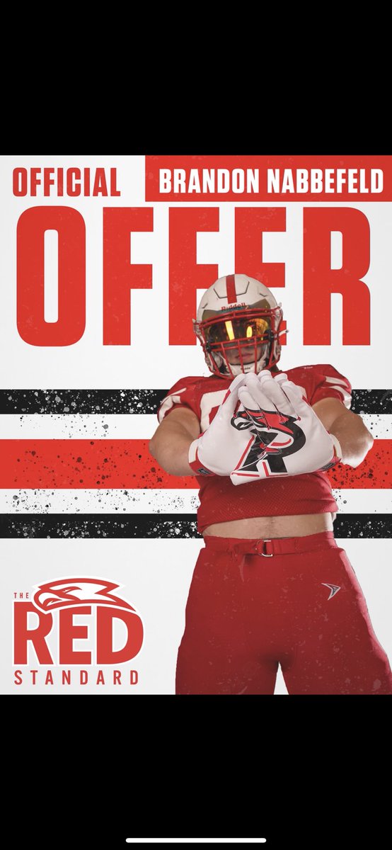 brandonnabbefe1's tweet photo. Blessed to say I have received my first offer from @RiponRedHawkFB! 
@Jmar56 https://t.co/9NLxmduAKO