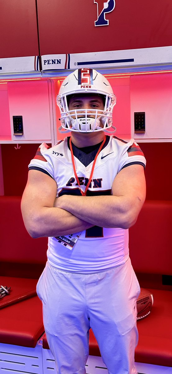 After a great junior day visit and conversation with <a href="/CoachBobBenson/">Bob Benson</a> I am honored to receive a D1 offer to play football at the University of Pennsylvania! <a href="/CoachPriore/">Coach P</a> <a href="/CoachHughesUP/">Hank Hughes</a> <a href="/CoachDupont/">Jon Dupont</a> <a href="/PennFB/">Penn Football</a> <a href="/CoachJunko_USC/">Mike Junko</a> <a href="/mill_coach/">Coach Mill</a> <a href="/UpperStClairFB/">Upper St. Clair Football</a>