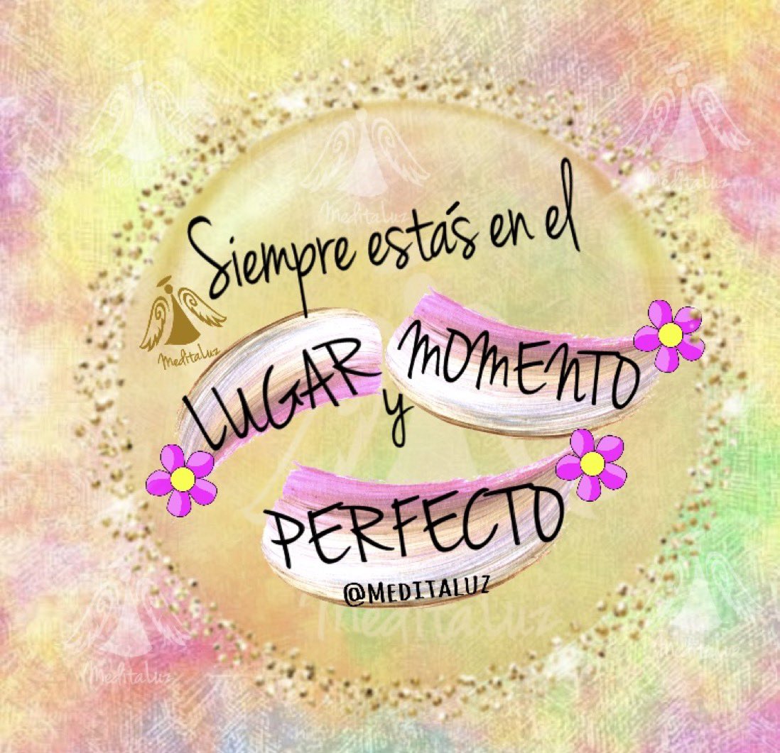 Tú estás donde justamente necesitas estar, para tu crecimiento, evolución, tus aprendizajes y por supuesto para vivir gratos momentos. #MeditaLuz

🌀#Afirma
Estoy en donde puedo prosperar.
🙏🏻♾🕊🙌🏻🕊♾🙏🏻