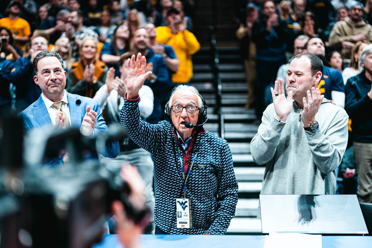 WVUhoops's tweet photo. We love ya, Jay! 🎙️ Thanks for the memories.

#HailWV https://t.co/0j3VAYVymI