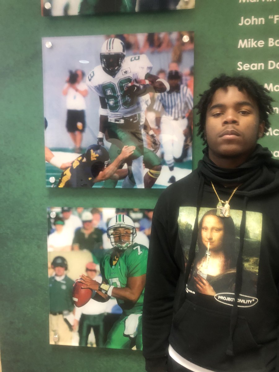 Had a great time at <a href="/HerdFB/">Marshall Football</a>  junior day thank you <a href="/CoachBobShoop/">Bob Shoop</a> for the invite can’t wait to come back up for the official visit 💯🙏💪🏽🙌 time to go even harder