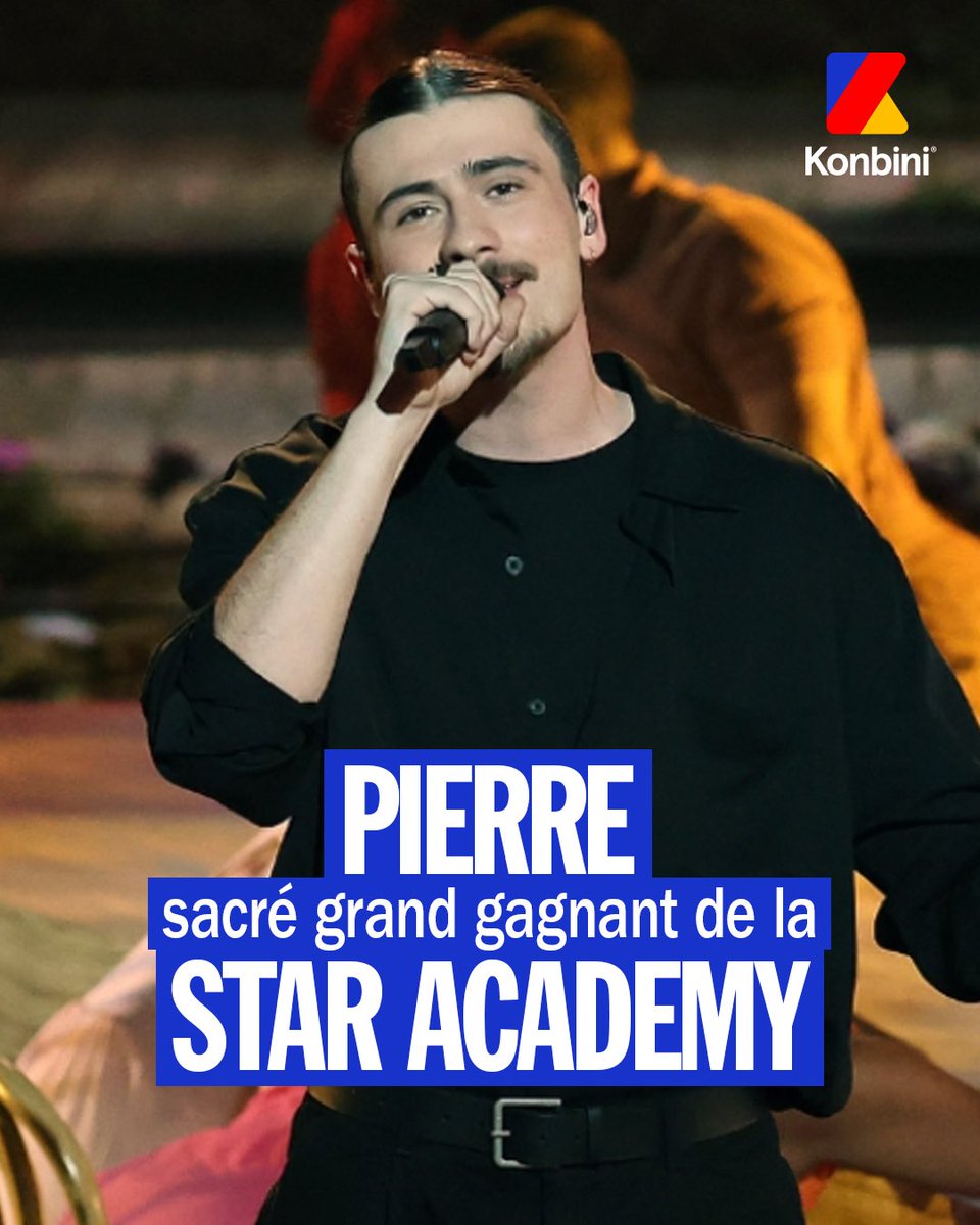 KonbiniFr's tweet photo. Félicitations à Pierre qui remporte la #StarAcademy  🔥🔥🔥 https://t.co/1Zqc0eQ4g6