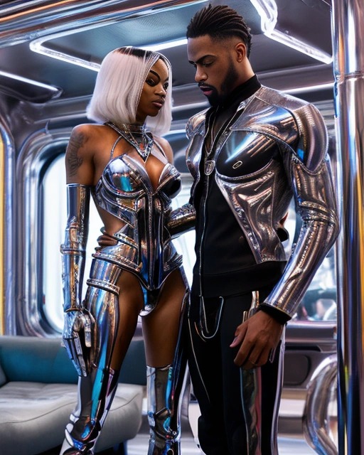 sexyAIhotness's tweet photo. #couple #chromepunk #futuristic #chrome #reflective https://t.co/K6A1Hhag9z