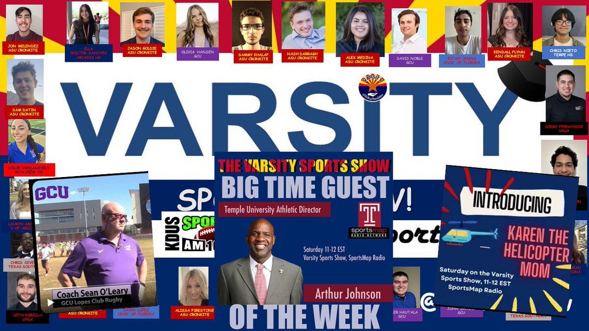VarsityShow's tweet photo. Varsity Sports Show National Edition 2.3.24 https://t.co/Jfezn52ONm
@gcu @GCUClubSports @KDUSAM1060 @SportsMapRadio @TempleOwls @TempleOwls_AD @VDAliesio #GoVarsity #KarenTheHelicopterMom https://t.co/DGt5sAWIEN