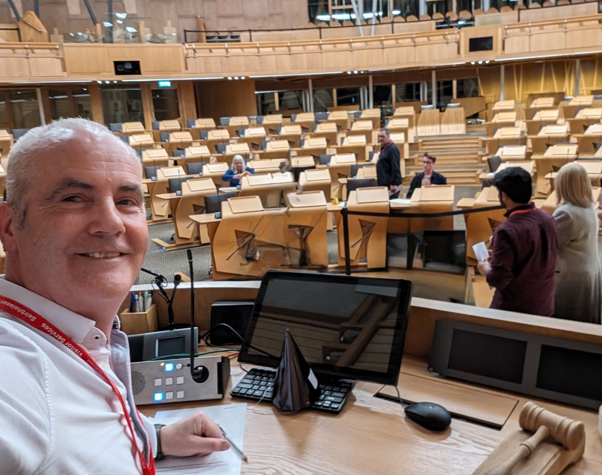 DavidAHarrold's tweet photo. Took my place in the big chair today serving on the People's Panel reporting to the Net Zero, Energy &amp; Transport Committee. 
#scottishparliament #SPICeResearch #peoplespanel https://t.co/sY13qOAEs0