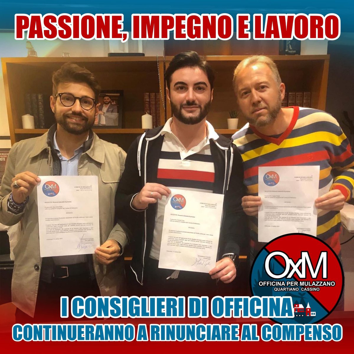 offixmulazzano's tweet photo. ❤️ Passione, impegno e lavoro.
Con l’inizio del 2024 la filosofia di #OfficinaperMulazzano è sempre la stessa.
Per i mesi che rimangono al termine del mandato, i nostri consiglieri continueranno a rinunciare al proprio compenso. https://t.co/jvIsXVP54z