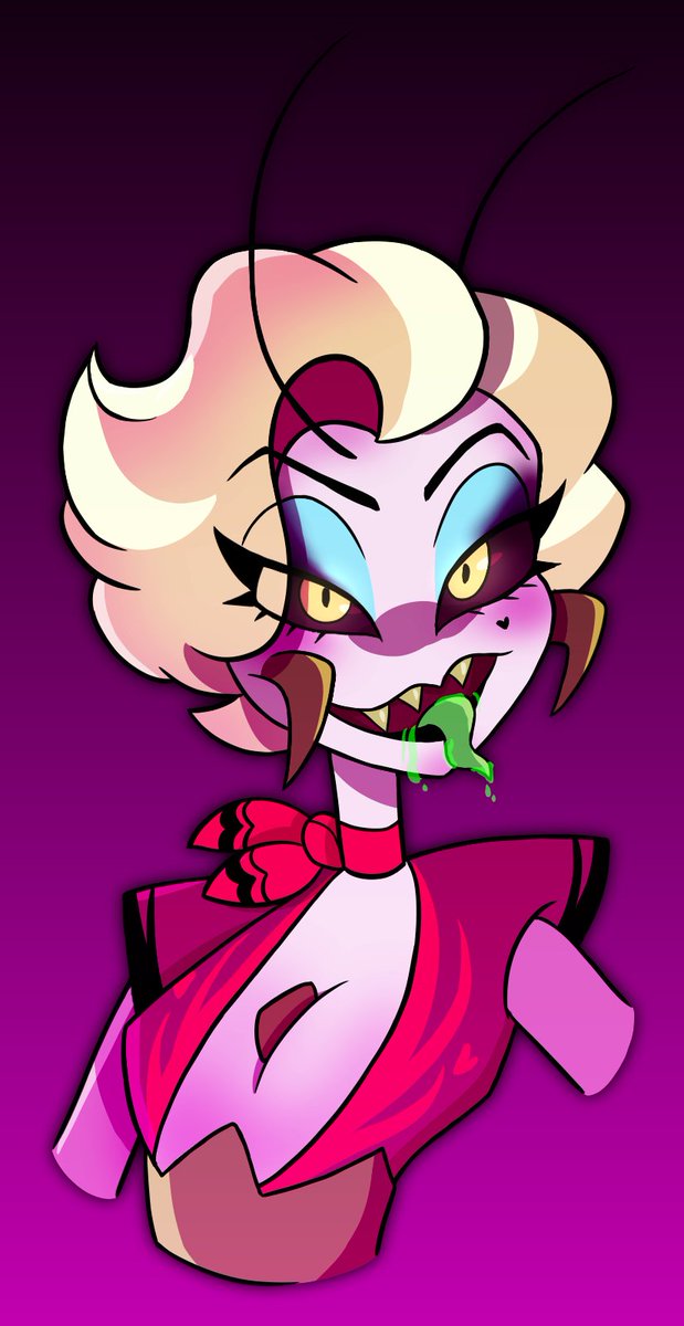 bennythebunny17's tweet photo. #doodle #headshot #drawing #digitalart #digitaldrawing #firealpaca #myart #myocs #xppen #xppentablet #amentia #amentiaamantis #mantis #orchidmantis #hazbinhotel #hazbinhoteloc https://t.co/Y2gkGEhVvV
