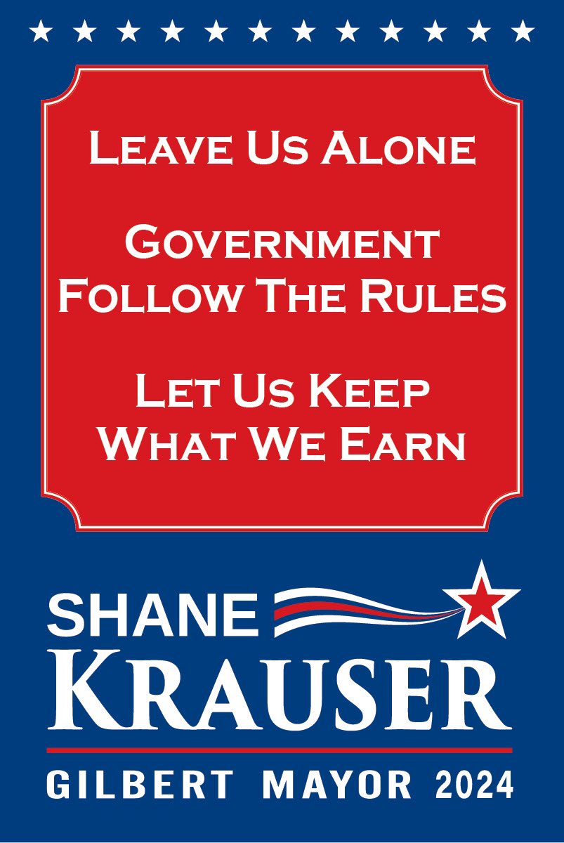 ShaneKrauser's tweet photo. Yes, indeed!
Superseding politics and focused on uniting the people on a cause that can and will bring us together to ensure our best days are ahead!
https://t.co/1hlw2WNM1n
#shaneformayor #shaneforgilbert #thepeoplesmayor #liberty #freedom #constitution #gilbertaz #gilbertazmayor #arizona #election2024 #shanekrauser #gilbertarizona #azelection2024