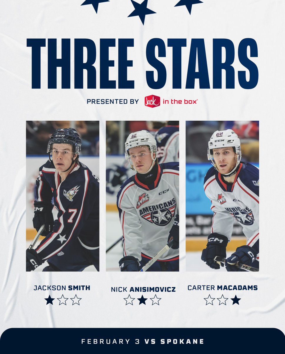 Tonight's Jack in the Box 3 Stars! ⭐️