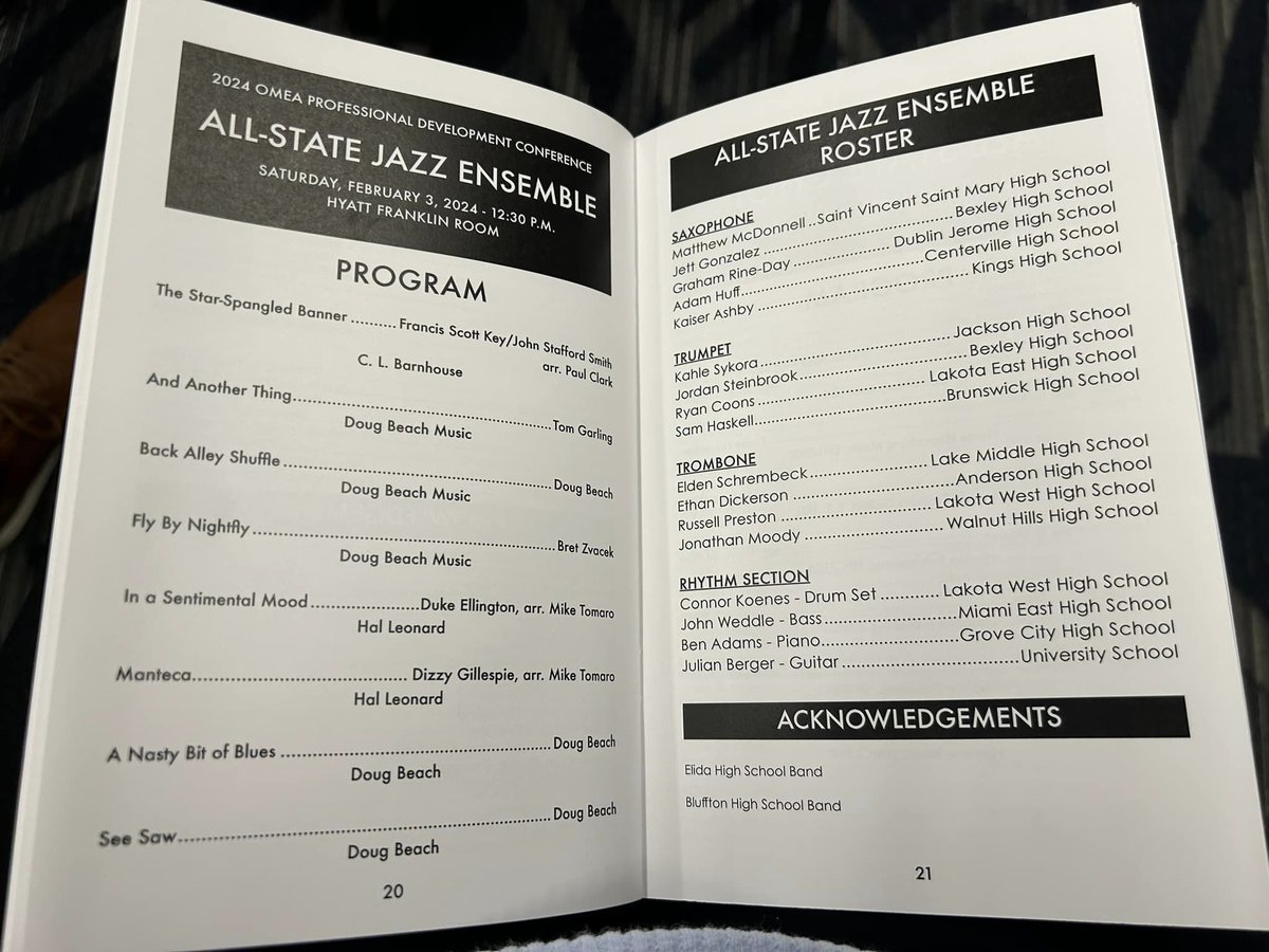 BBPO_Brunswick's tweet photo. Congratulations to Sam Haskell on a terrific performance with the OMEA All State Jazz Ensemble! Selected from 1200 state applicants, Sam was one of only 17 selected students! Your band family is proud of you! Way to represent Brunswick! #omeapdc https://t.co/vcCYeqsHgN