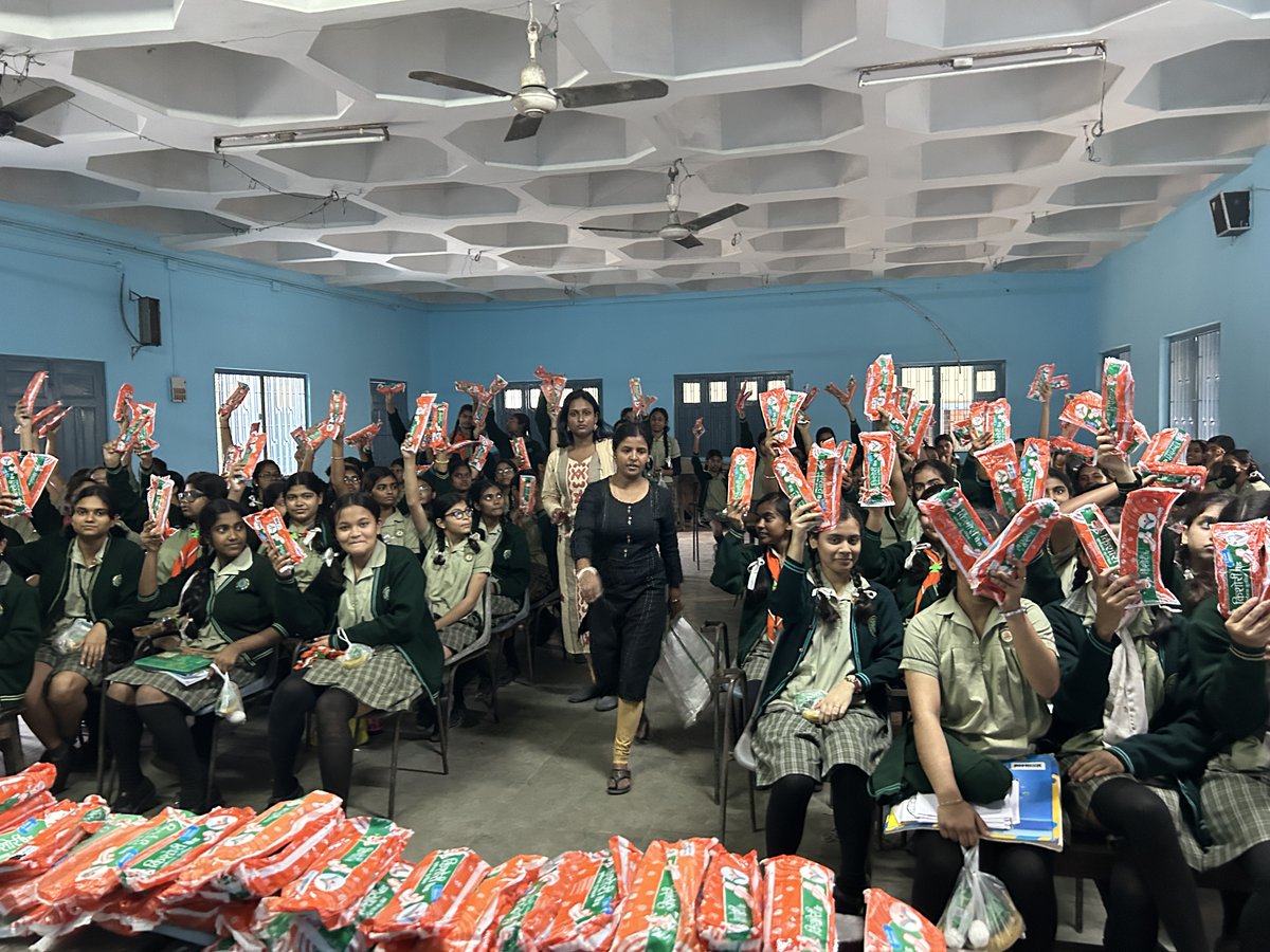 We organize a #menstrual awareness and #sanitarypad distribution camp at Motijheel Girls School, #dumdum #Kolkata on 2 Feb 2024. There was enthusiastic response and active participation by class 9 girls.