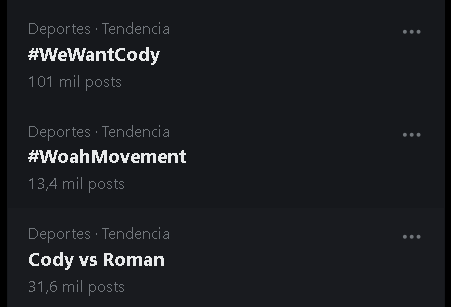 SolrackNauj26's tweet photo. @rhodecross And now we have more than 101k, it's clearer that #WeWantCody for the main event of #WrestleMania  and it is too clear that Cody deserves his match against Roman whether it is 1 vs 1 or in the triple threat https://t.co/jVssMQLDhQ