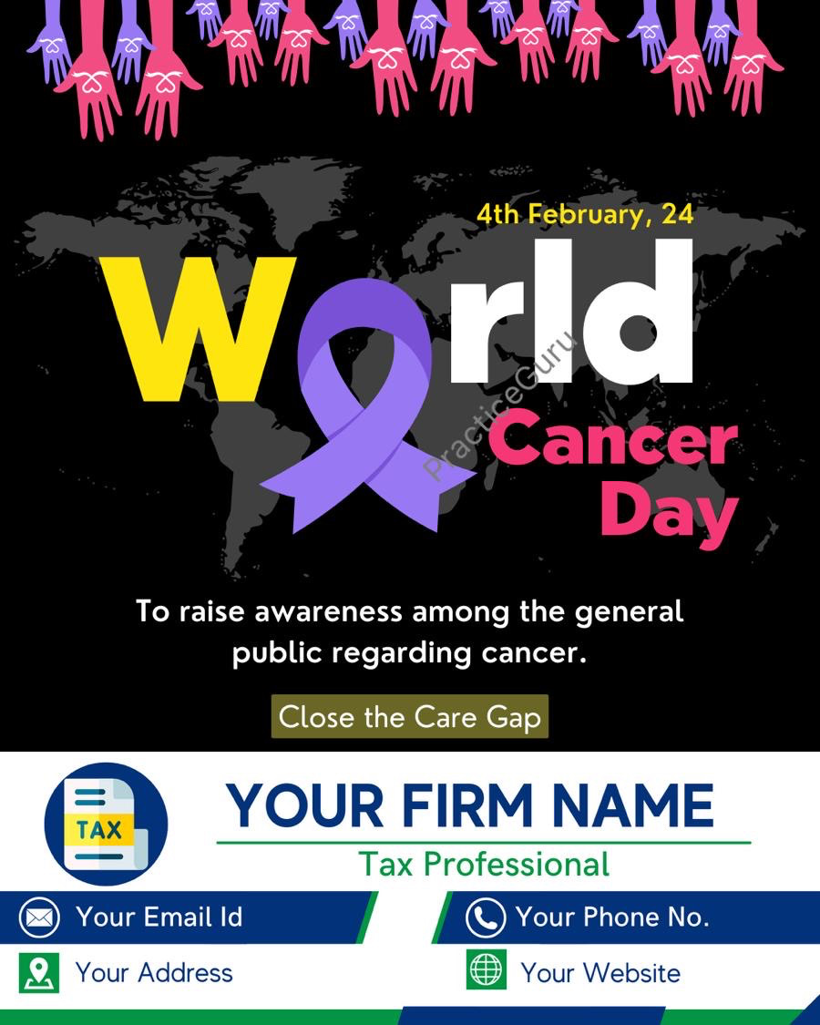 practice_guru's tweet photo. #WorldCancerDay - get English and Hindi Posters from #OneClickBranding - download the app now. https://t.co/x7KGO5WRJx